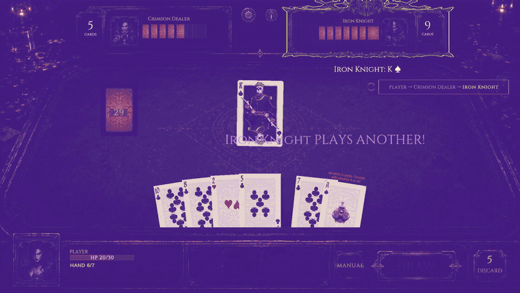 One rival plays three Kings back to back, taking an extra turn each time.